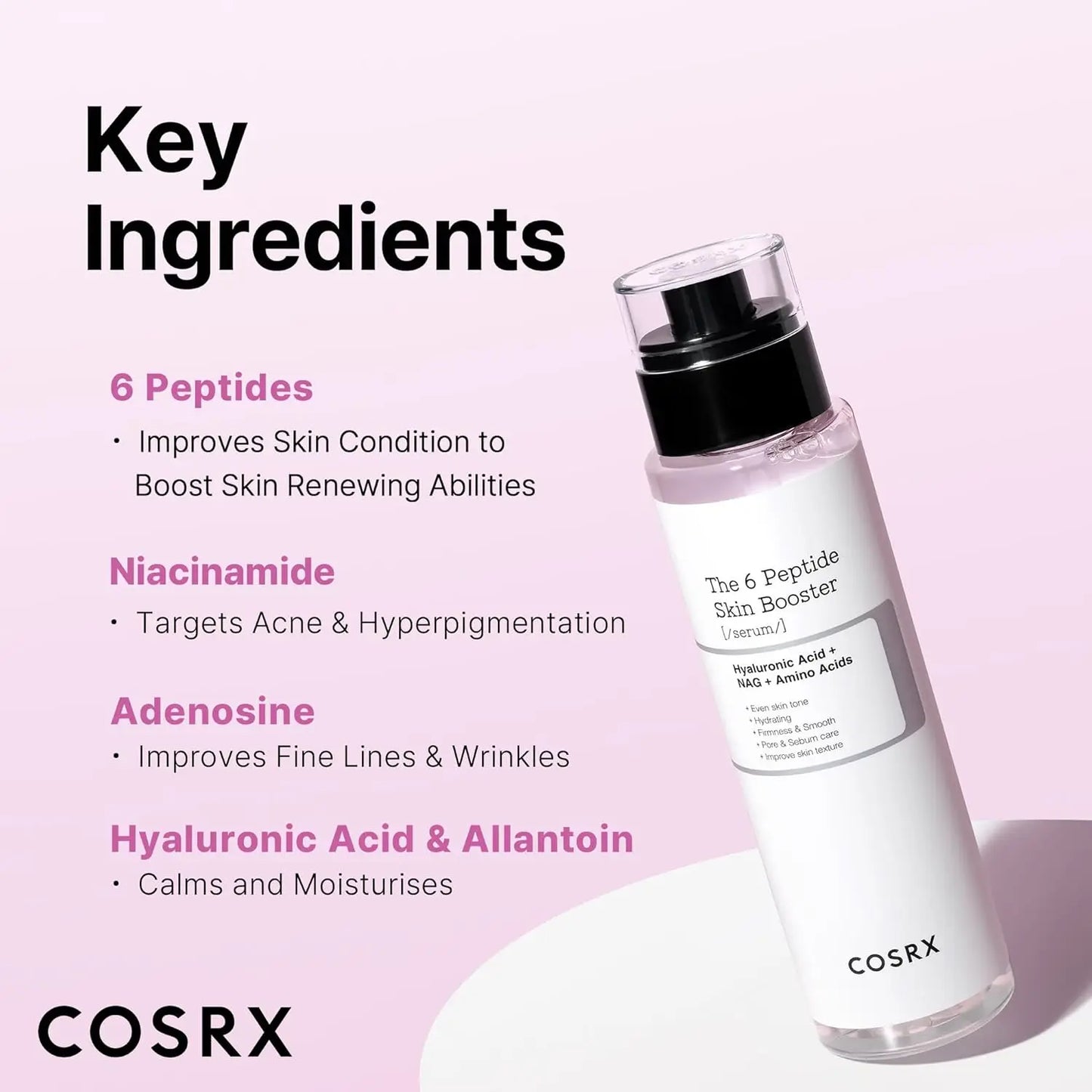 Peptide Collagen Boosting Toner, Niacinamide & Hyaluronic Acid