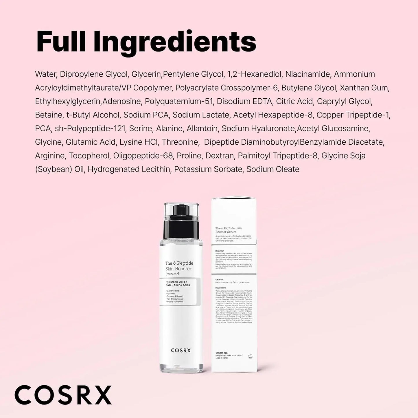 Peptide Collagen Boosting Toner, Niacinamide & Hyaluronic Acid
